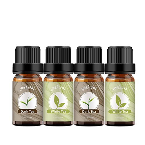 Yethious Dark Tea Essential Oil Bundle With White Tea Essential Oil For Diffuser 10Ml White Tea Essential Oils Organic Gift 10Ml White Tea Aromatherapy Oil White Tea Fragrance Oil For Soap, Candle Mak #TOP13