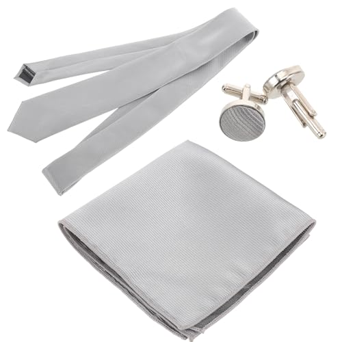 Set de corbata, gemelos y pañuelo para hombre
