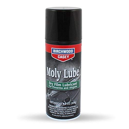 BIRCHWOOD CASEY Moly Lube Dry Film Gun Lubricant, 9.5oz Aerosol, Fast-Drying Long-Lasting Spray for...