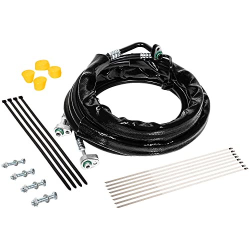 Fe37190 Upgraded Rear Ac Line Set, Air Conditioning Hoses Replacement Lines With Nylon Cable Ties Fit For 2011-2016 Ford Explorer, 2013-2019 Flex And Mkt Rear High-Pressure Auxiliary Ac Hose Kit #TOP6