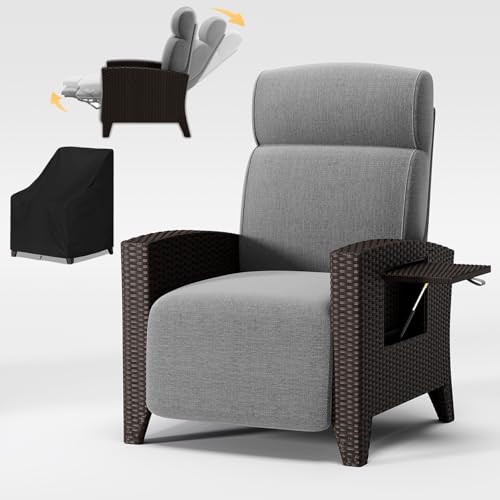 BYYBOU Sillón Ratán Jardin Exterior Reclinable