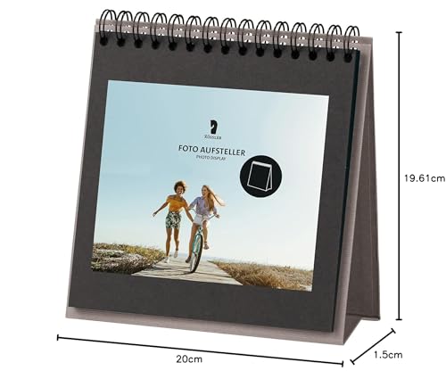 Rössler 13293200949 Photo Table Display with Wire-O Binding Taupe 13 Sheets 190 x 190 mm Pack of 1 - Image 3