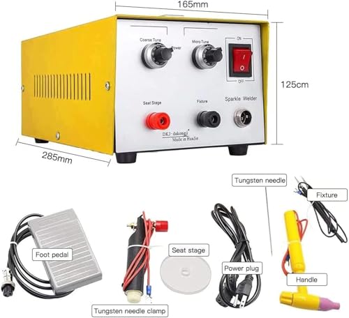 Kit de soldador de joias permanente 30A, soldador de ponto de brilho de pulso 2 em 1, máquina de sol