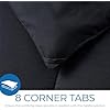 Nestl Comforter, Quilted Down Alternative - All Season Black, Twin Size Duvet Insert with Corner Tabs