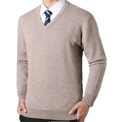2025 New Lunching Sweater Men Autumn&Winter Fashion Commerce V Collar Solid Color Gentleman