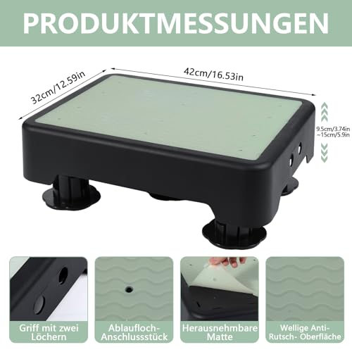 Guiwuiyu Rutschfest Halbstufe, Nachleuchtende Tritthocker, 3-stufig höhenverstellbarer, Tragbare Steighilfe & Einstiegshilfe Trittstufe bis 220 kg, Step Hocker für Senioren, Dusche,Auto,IndoorOutdoor