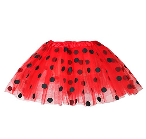 Tutu Lantejoulas brilhantes para mulher adulta - saia tule bolinhas, Petticoat disfarce, saias plissadas para dança, balé, princesa, dança, festa - tutu balerina para senhoras, Vermelho mulher