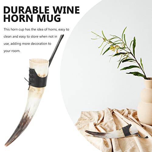 Corne à boire en corne de bœuf naturelle, verres médiévaux d'exception