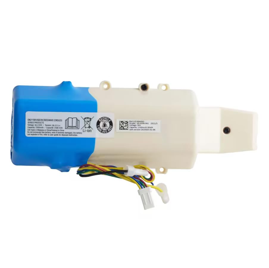 Batterie de Remplacement pour Bissell CrossWave Cordless Max, 2500mAh, 36V, Référence 69-0096-041, Compatible avec P2921, 2551, 2596