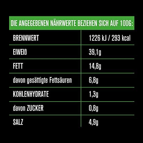 Grillido Sportwurst 25x – Protein Snack aus Rind & Kräutern (500g) | Low Fat Salami mit 39% Eiweiß | Alternative zu Mini-Salami & Beef Jerky | Hochwertiger Fleisch-Snack für Sport & Fitness