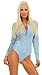 Produktbild Fashion4Young 5985 Damen Bodybluse Tailliert Langarm Bluse Damenbluse Bodybluse Hemdbluse (hellblau, M-38)