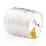 Clear Elastic String,0.8mm Crystal String Stretch Line,Elastic Bracelet,for Easily Through Beaded Jewelry, Suitable for DIY Jewelry Making, Necklace Bracelet Beading Thread(100M)