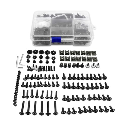 QGBUSQ Tornillo Perno para Gilera para Nexus 125 250 300 500 200 IE E3 para Runner 125 200 2T 4T Motocicleta 6MM 5MM Parabrisas Carrocería Carenado Pernos Tornillos Tuercas(Black)