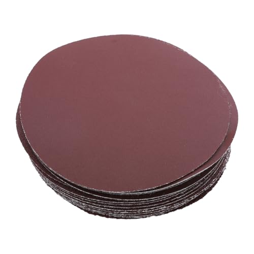CRILSTYLEO 20 Piezas papel de lija brocas para hormigón lijas secas y humedas almohadillas de lijado construccion carpinteria madera de lijado lijas redondas material de arena rojo
