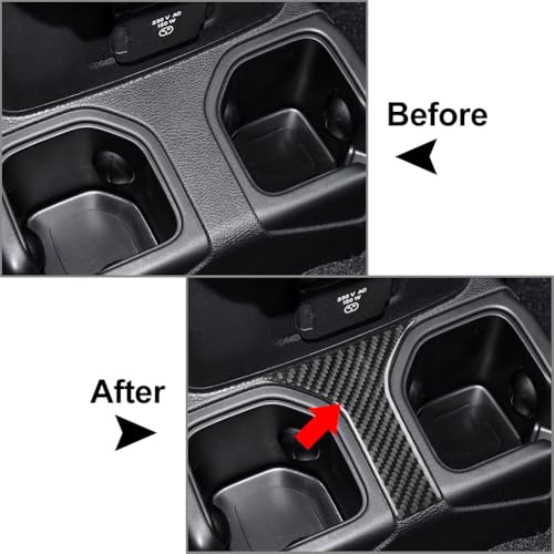 Panel cubierta portavasos trasero fibra carbono Jeep Gladiator miniatura 4