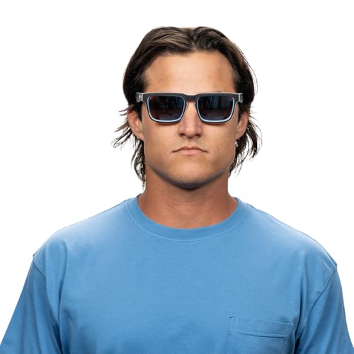 SPY Optic Helm, Square Sunglasses, Color and Contrast Enhancing Lenses, Soft Matte Black - Happy Gray Green Lenses