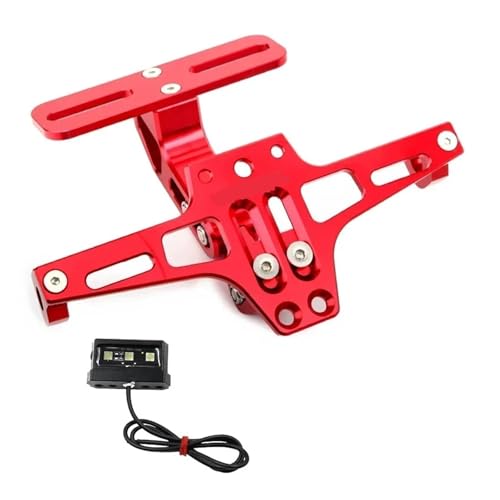 �o�C�N �i���o�[�t���[�� Zontes G1 125 ZT125 G1 ZT125U U ZT 310X ZT310R �����\���A�e�[���^�C�f�B�i���o�[�v���[�g�z���_�[�u���P�b�g LED �o�C�N�p �i���o�[�v���[�g�z���_�[(Red)