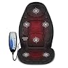 Snailax Geheugenschuim massagekussen vibratie met warmtefunctie – massagekussen met 5 massageprogramma’s, 4 vibratie…
