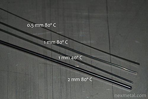 5 feet Nitinol Shape Memory Pre-trained Wire (0.5mm 70 C (0.02" 158 F))