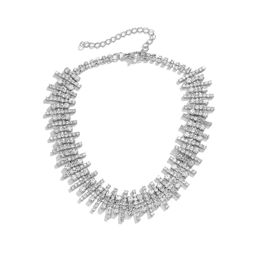 Collier ras du cou homme en strass pour soirées et sorties