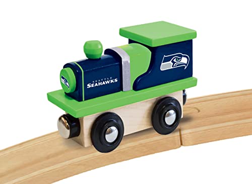 Image of MasterPieces NFL Seattle Seahawks Real Wood Toy Train, For Ages 3+