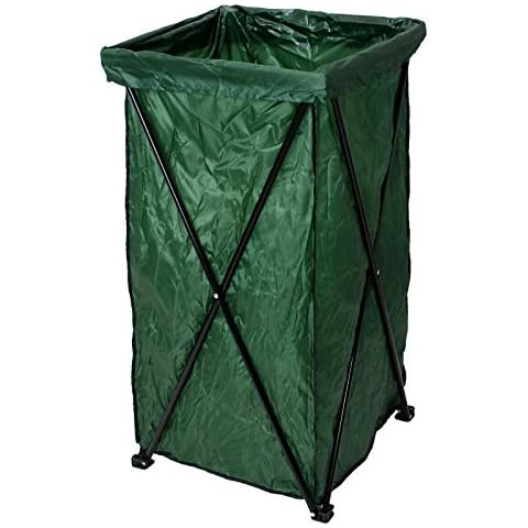 Rasensack mit Ständer 175 L Gartensack faltbar Rasenabfallsack Garten Mülleimer Gartenabfallsack Cover