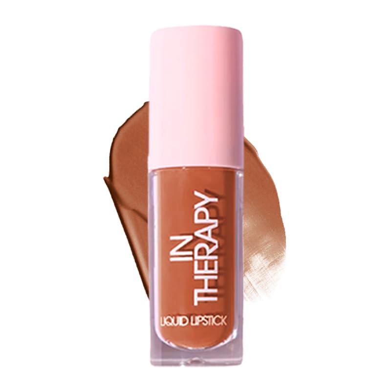 Image of Flossy Cosmetics Peachy Nude Liquid Lipstick - Plot Twist | Creamy, Lightweight, Non-Drying | Enriched with Hyaluronic Acid, & Jojoba Oil | Bold, Long-Lasting Non-Sticky Formula | Smudge & Transfer-Proof | (4ml)