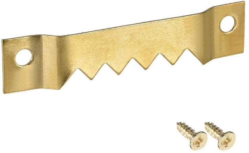 XYWHPGV - Ganchos para cuadros de 2 1/5 pulgadas con tornillos para colgar marcos de fotos, 10 unidades (dorado) (7688b 6f4f7 a0194 be5d6 1a442 5f041
