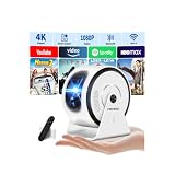 Mini Projector 4K 1080P [Built-in Apps] 2026 Upgraded Projector Portable, Auto Focus & Auto Keystone...