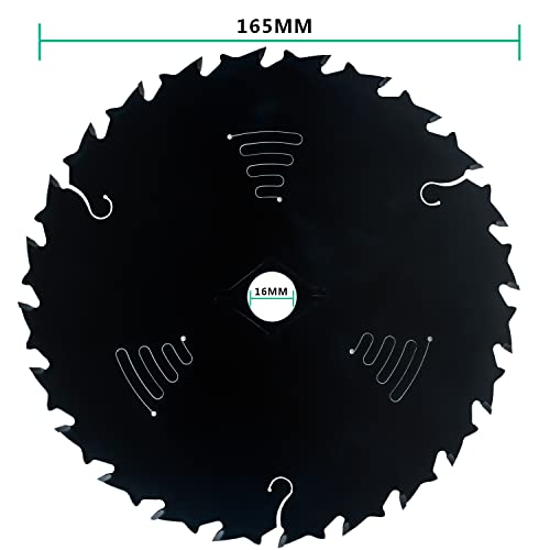 Diment Power 6 1/2 Inch 24 Tooth Circular Saw Blade With 5/8 Inch Arbor,Woodworking Saw Blade With Smooth Coating,For Laminate, Veneer Board, Plywood, Hard Wood, Mdf And Hdf #TOP1