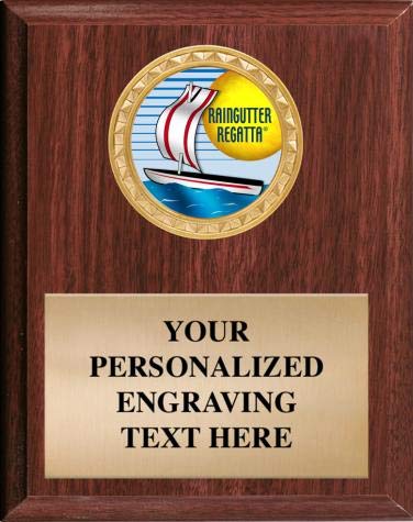 Crown Awards Raingutter Regatta Plaque, 8 x 10 Raingutter Regatta Plaque with Custom Engraving Included
