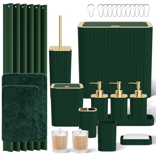 InnJoey Bathroom Accessory Set - Bathroom Set, 27PC Bathroom Accessories