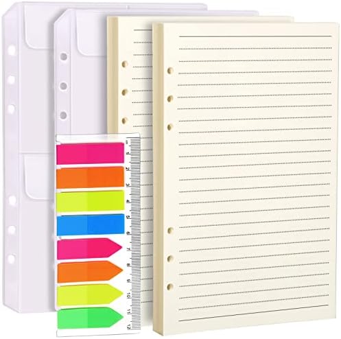 LEOBRO A5 Refill Paper, 2 Pack of 160 Pieces, White, Classic Style, 5.83 x 8.25 inches, 90 Sheets, A5 Size, Paper Material, For 6-Ring Binder Notebooks