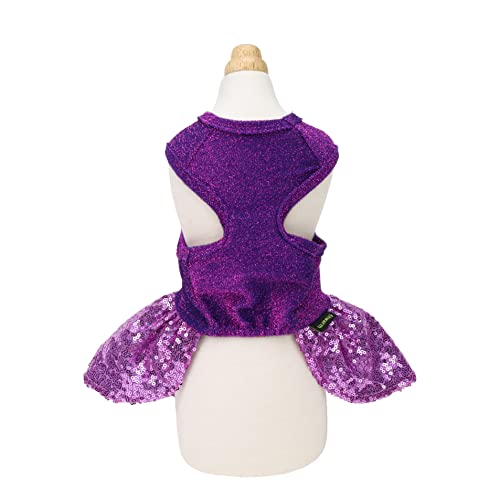 Fitwarm Fancy Dog Dress, Sparkly Sequin Dog Clothes For Small Dogs Girl, Formal Pet Wedding Attire, Cat Birthday Outfit, Starry Purple, Small #TOP1