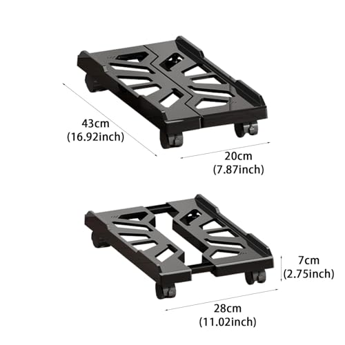 GjnjfdF Soporte para PC para Piso,Soporte de Piso para PC | Soporte de Torre Resistente | Ventilación del Soporte de la CPU Debajo del Escritorio con Ruedas giratorias de Ancho Ajustable para la - imagen 5