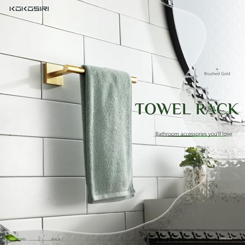 Image of KOKOSIRI Bathroom Towel Bar Gold Hand Towel Holders Wall Mount Toilet Kitchen Cabinet Paper Holder Stainless Steel Bath Accessories, B3008BG
