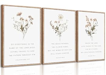 Bible Verse Print Poster Size :12x16 in (30x40cm), 16x24 in (40x60cm) Unframed,Modern Minimalist Home Decor Canvas Wall Art Is Perfect for Your Home Fashion Prints Wall Versatile Decor for Every Space: Whether it's your office, conference room, or st...