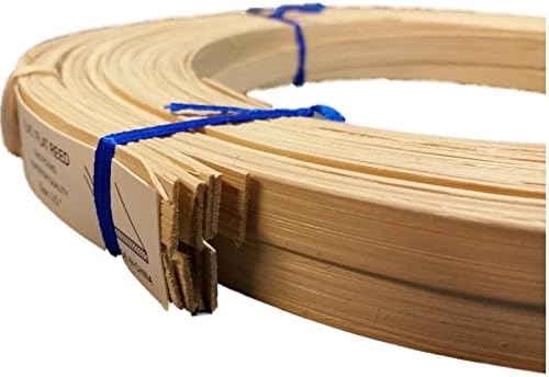 1 Pound Coil of Flat Reed for Basket & Seat Weaving, Natural or Smoked Color, Any Width, 1/4" 3/8" 1/2" 5/8" 3/4" (3/8'' Wide, Smoked)