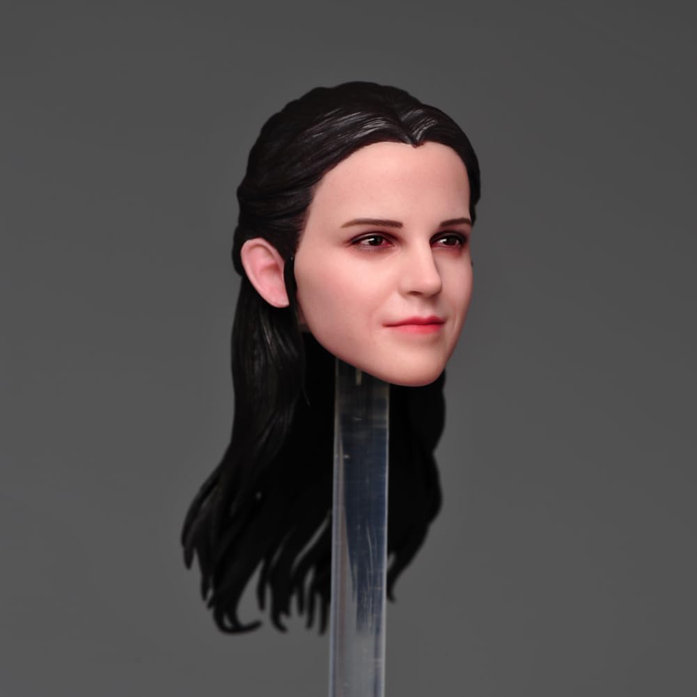 Fremego 1/6 Scale Female Head Sculpt,Beauty European Girl Emma Plastic Hair Head Carved for 12inch PH TBL JO Action Figure Body