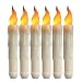 Battery Operated Vivid Fake Wax Dipped Amber Flickering Led Candles With Timer (6 Hrs on 18 Hrs off) Window Votive For Candlesticks Table Taper Candle for Halloween Christmas Festival Party Decoration