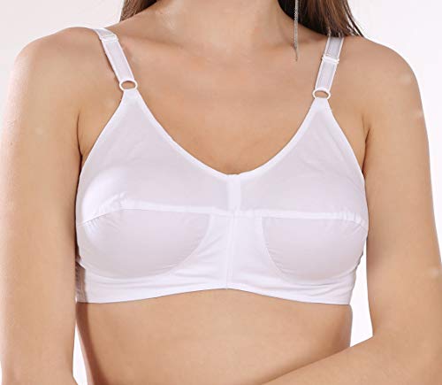 Image of STROWBERRY Women's Pure Cotton Non-Padded Non-Wired Full Coverage Daily Use Bra with Adjustable Straps (Pack of 3) - All Cup Sizes (A, B, C, D, DD)