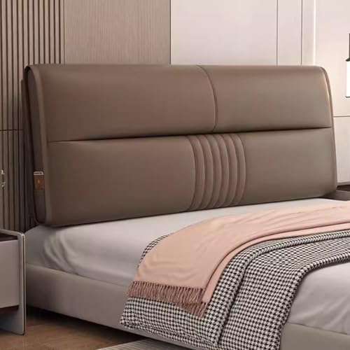 Funda protectora de cabecero con tecnología todo incluido, funda de tela para cama de matrimonio o king size con cremallera, color café (180 x 58 x 6 cm)