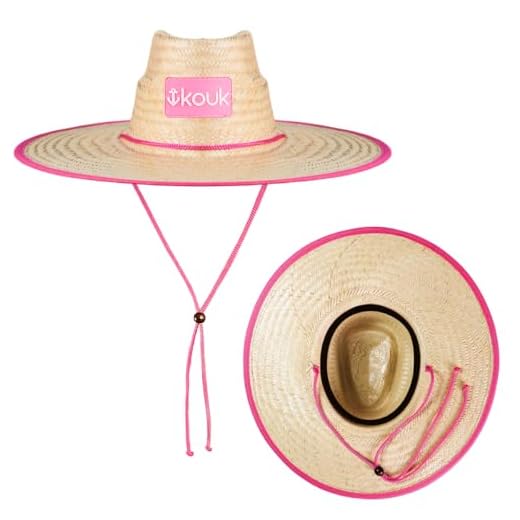 Chapéu de Palha Nacional Viés Rosa Feminino Masculino Surf de Praia Saida Sol Verão Moda Piscina Unissex Aba Larga Redondo Palha Natural de Folha de Carnaúba na Moda Proteção Solar UV Pescador