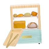 SUPVOX 1 Set Brotschrankmodell Miniatur Display Mini Kuchendisplay Mini Hausdekor Miniaturmöbel Mini Display Dessertschrank Miniatur Brotregal Mini Hausmöbel Kunststoff