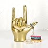 SMIKCP Gold Resin Rock On Hand Gesture Statue - Modern Office Desk Decor & Home Shelf Accents - Rock Culture Music Lovers' Decorative for Living Room, Bookshelf, 6.89" #1