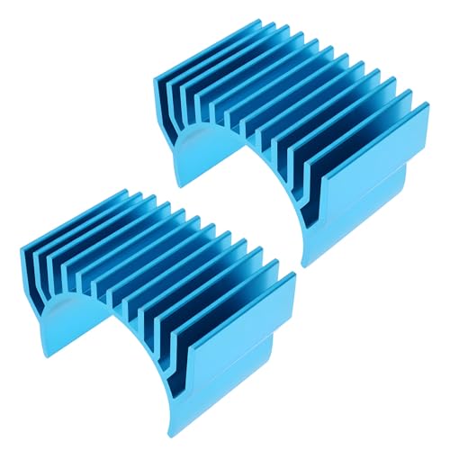 The Lord of the Tools Lot de 2 Ailerons de Dissipateur Thermique Ventilés pour Moteur électrique de Voiture RC 45 X 28 X 30 Mm pour 1:10 540 550 Bleu