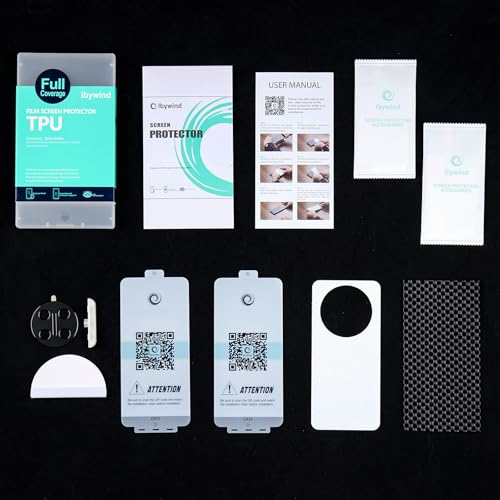 Image of Ibywind 2 Pack Screen Protector For Honor Magic 7 Lite /X9c 5G,Flexible TPU Film,With 1Pc Camera Lens Protector,1Pc Back Film[Bubble Free][Easy Installation][HD Clear][Self-Healing]