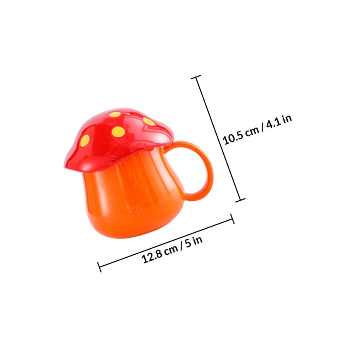Gatuida 2 Tazas de Cerámica Diseño de Hongo para Café y Chocolate Caliente, Paquete de 2 Piezas, Ideales para Cafeterías y Uso en Casa