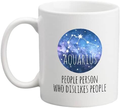 Moonlight Makers, Signs Of The Zodiac - Aquarius, 11oz Ceramic Mug, Funny Coffee Merch, Original Tea Cup