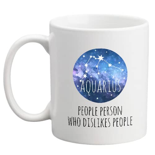Moonlight Makers, Signs Of The Zodiac – Aquarius, 11oz Ceramic Mug, Funny Coffee Merch, Original Tea Cup